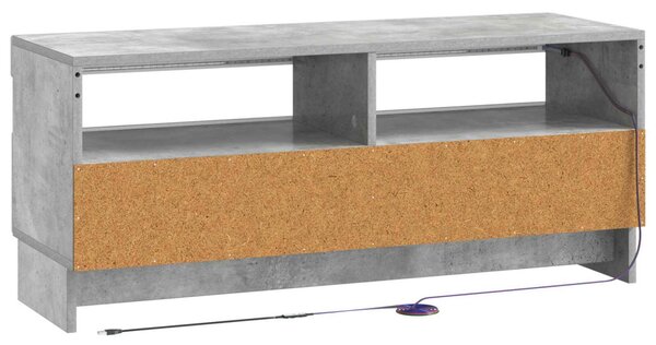 LED TV szekrény Betonszürke Szerelt Fa