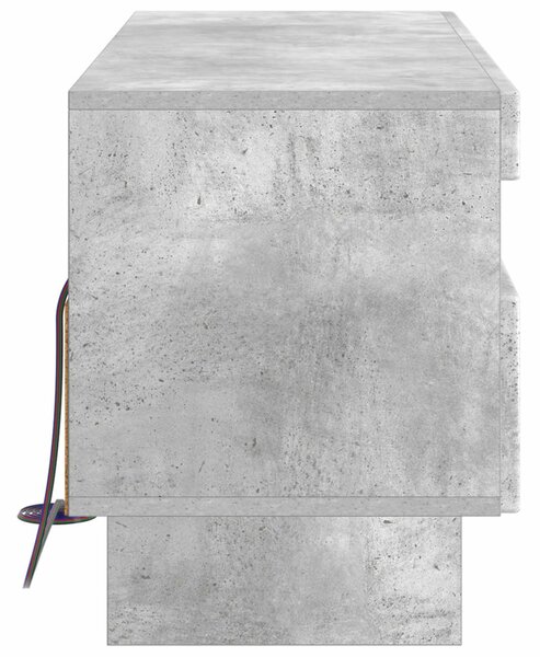 LED TV szekrény Betonszürke Szerelt Fa
