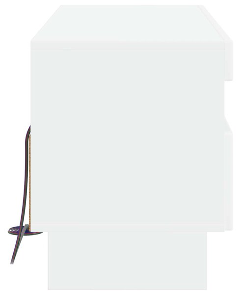 LED TV szekrény Magasfényű Fehér Szerelt Fa