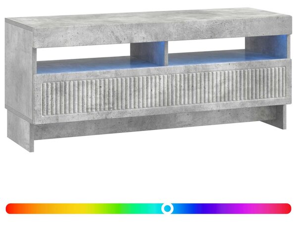 LED TV szekrény Betonszürke Szerelt Fa