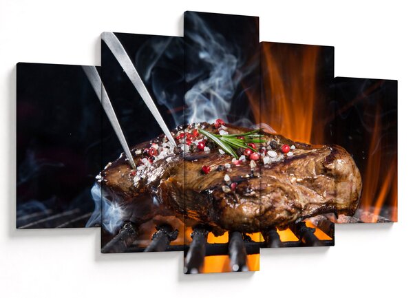 Egy sült steak képe (150x105 cm)