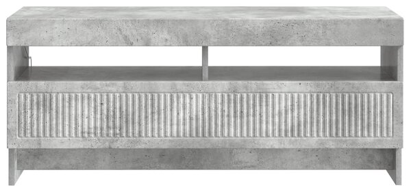 LED TV szekrény Betonszürke Szerelt Fa