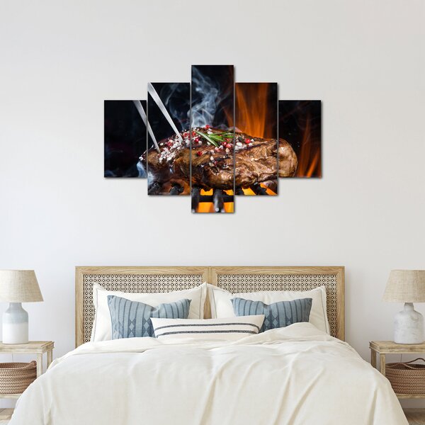 Egy sült steak képe (150x105 cm)