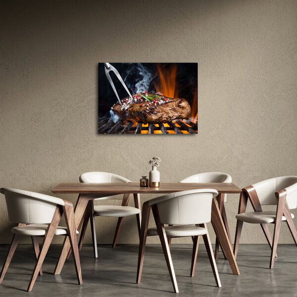 Egy sült steak képe (70x50 cm)
