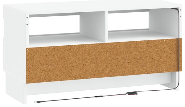 LED TV szekrény Fehér Szerelt Fa