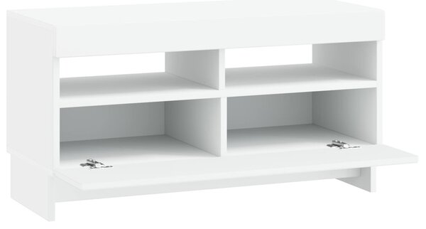 LED TV szekrény Fehér Szerelt Fa