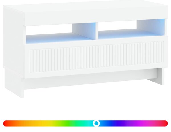 LED TV szekrény Fehér Szerelt Fa