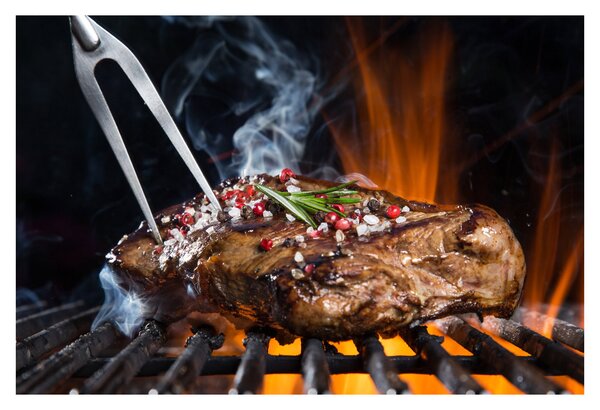 Egy sült steak képe (90x60 cm)