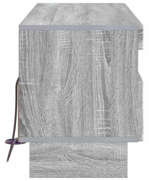 LED TV szekrény Szürke Sonoma Szerelt Fa