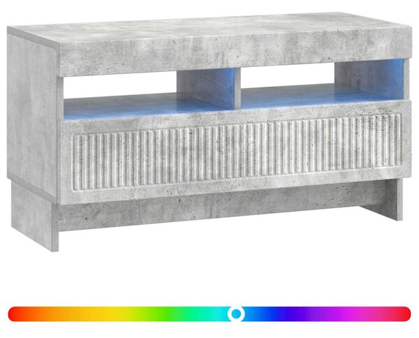 LED TV szekrény Betonszürke Szerelt Fa