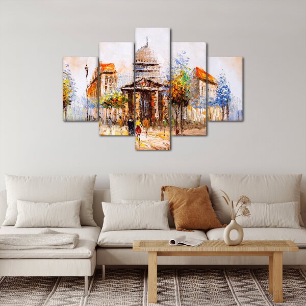 Kép - Festett városi emlékmű (150x105 cm)