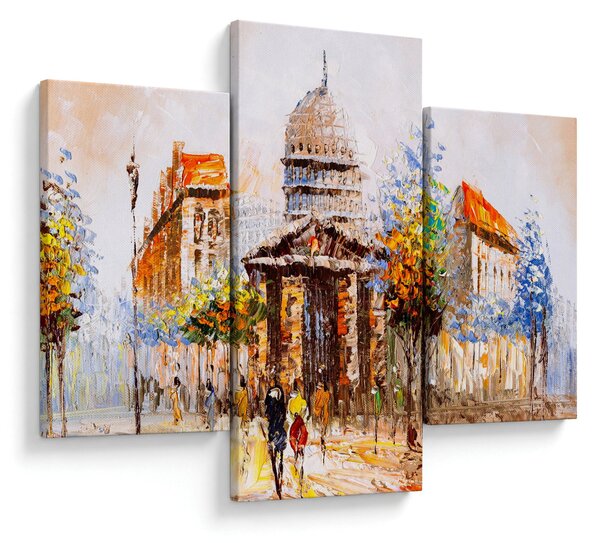 Kép - Festett városi emlékmű (90x60 cm)