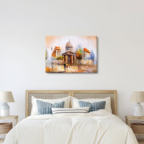 Kép - Festett városi emlékmű (70x50 cm)