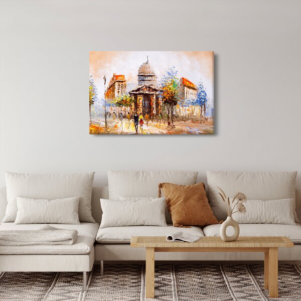 Kép - Festett városi emlékmű (90x60 cm)