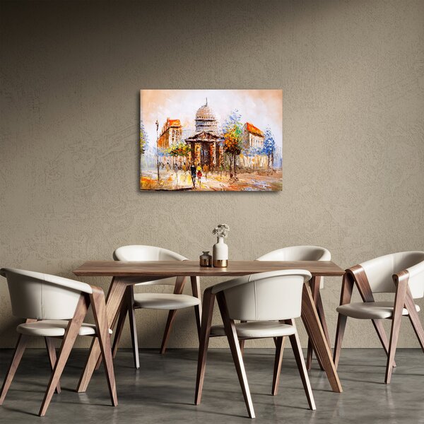 Kép - Festett városi emlékmű (70x50 cm)