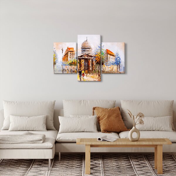 Kép - Festett városi emlékmű (90x60 cm)