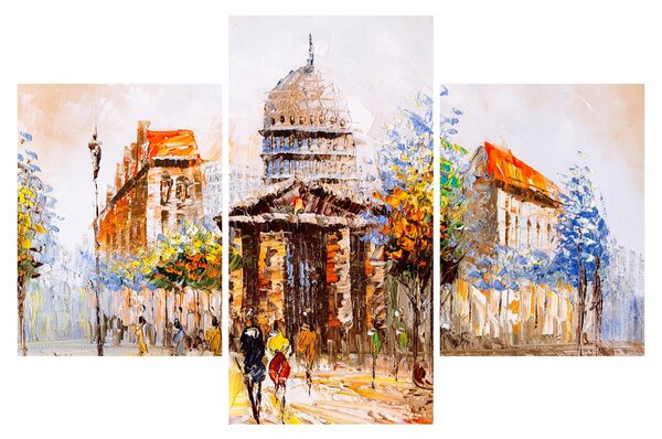 Kép - Festett városi emlékmű (90x60 cm)