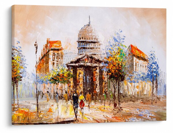 Kép - Festett városi emlékmű (70x50 cm)