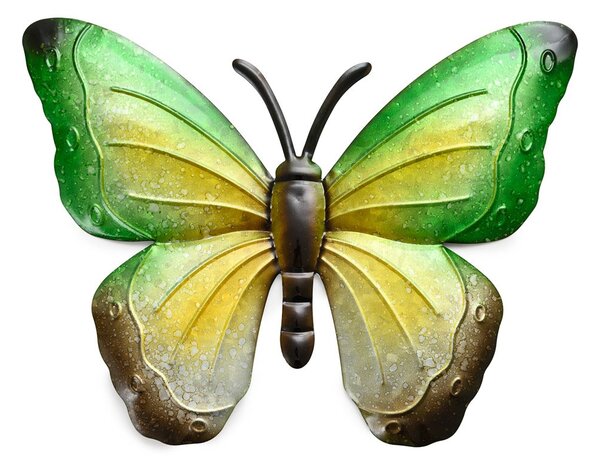 Fali fém dekoráció pillangó BUTTERFLY 40 cm - több színben Termék színe: Piros