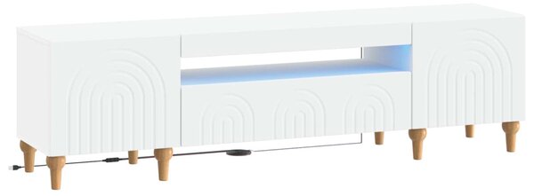 LED TV szekrény Fehér Szerelt Fa