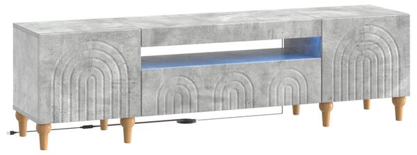LED TV szekrény Betonszürke Szerelt Fa