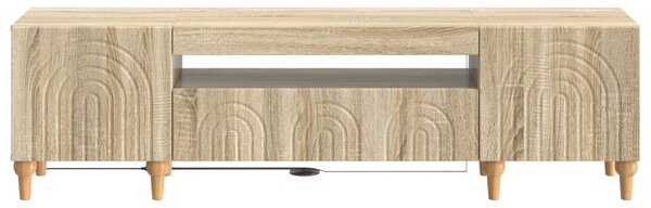 LED TV szekrény Sonoma Tölgy Szerelt Fa