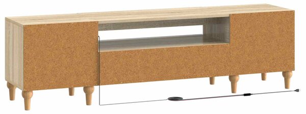 LED TV szekrény Sonoma Tölgy Szerelt Fa