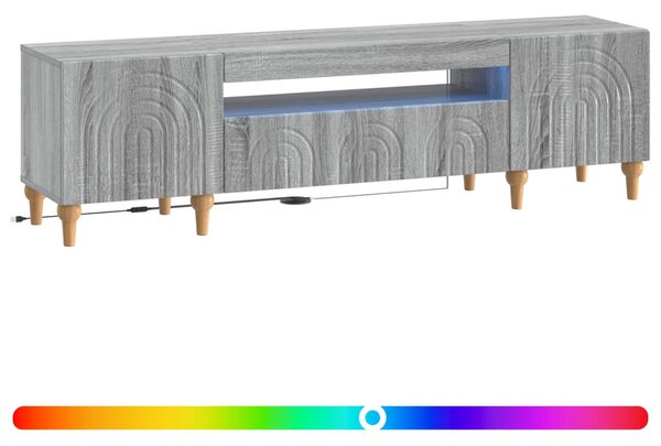 LED TV szekrény Szürke Sonoma Szerelt Fa