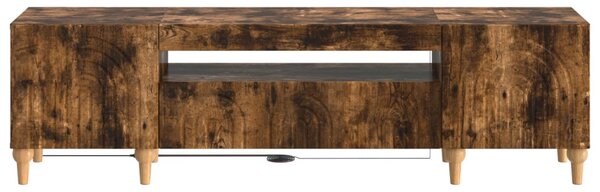 LED TV szekrény Füstös Tölgy Szerelt Fa