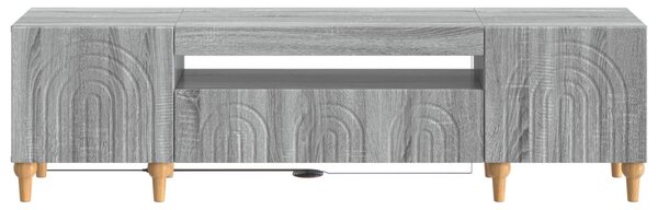 LED TV szekrény Szürke Sonoma Szerelt Fa