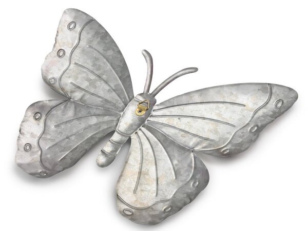 Fali fém dekoráció pillangó BUTTERFLY 40 cm - több színben Termék színe: Piros