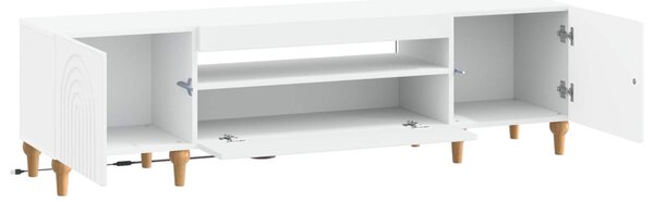 LED TV szekrény Fehér Szerelt Fa