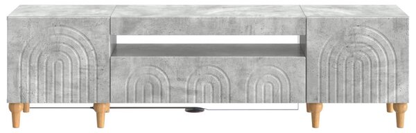 LED TV szekrény Betonszürke Szerelt Fa