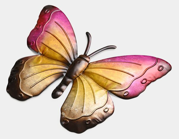 Fali fém dekoráció pillangó BUTTERFLY 30 cm - több színben Termék színe: Lila