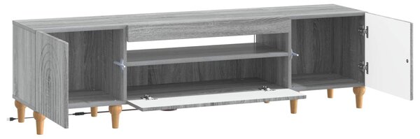 LED TV szekrény Szürke Sonoma Szerelt Fa