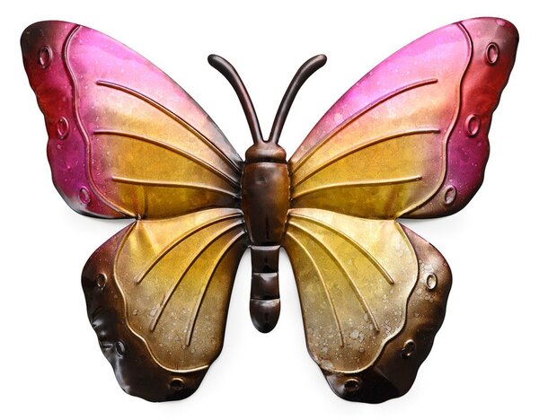 Fali fém dekoráció pillangó BUTTERFLY 40 cm - több színben Termék színe: Piros
