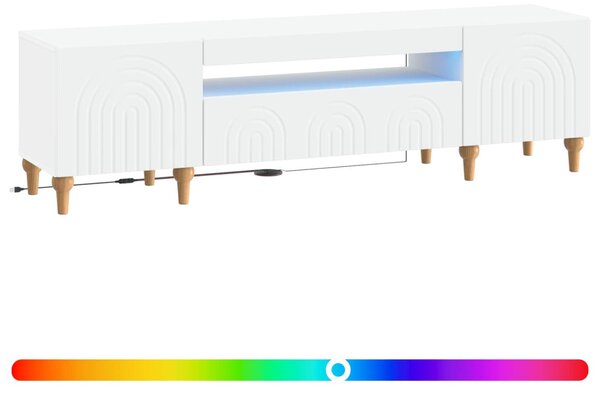LED TV szekrény Fehér Szerelt Fa