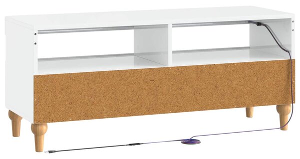LED TV szekrény Magasfényű Fehér Szerelt Fa