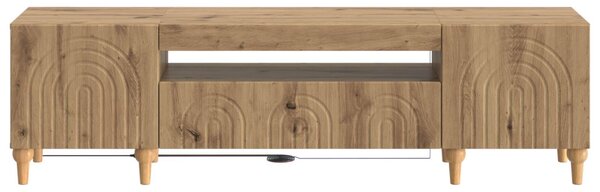 LED TV szekrény ALKMAAR Kézműves Tölgy Szerelt Fa