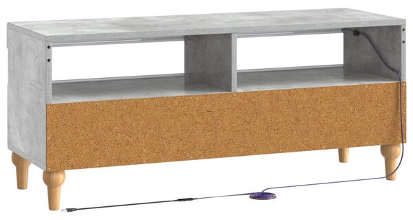 LED TV szekrény Betonszürke Szerelt Fa