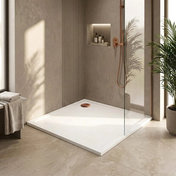 Zuhanytálca Savoy white 80x80