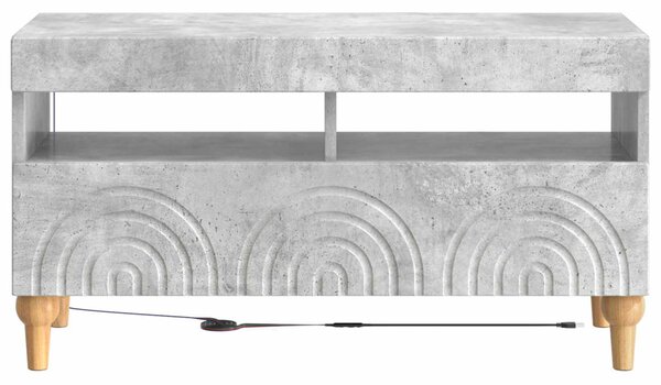 LED TV szekrény Betonszürke Szerelt Fa