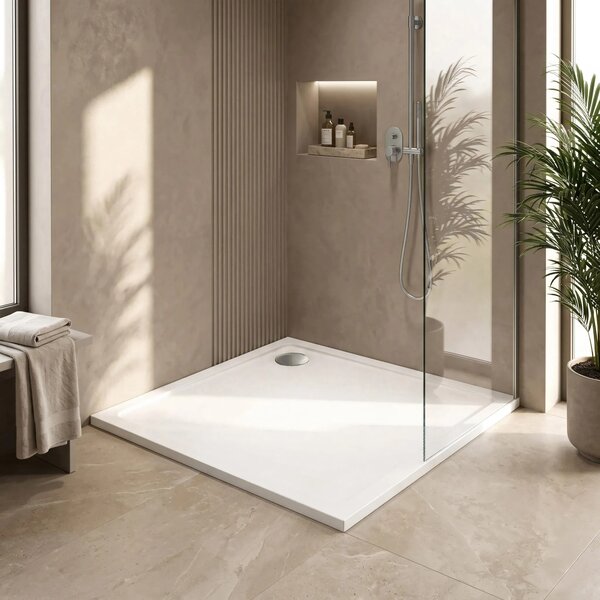 Zuhanytálca Savoy white 80x80