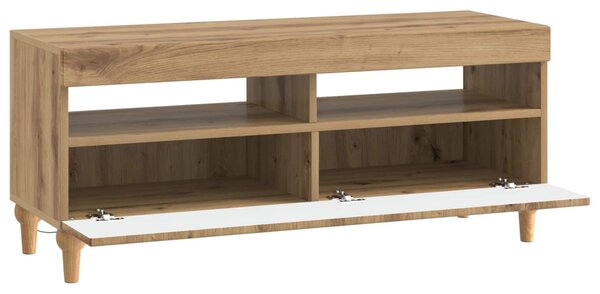 LED TV szekrény Kézműves Tölgy Szerelt Fa