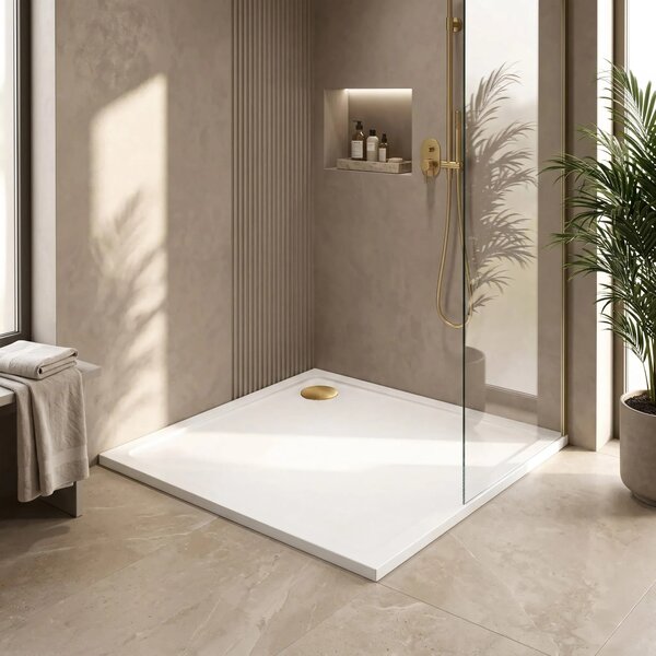 Zuhanytálca Savoy white 80x80