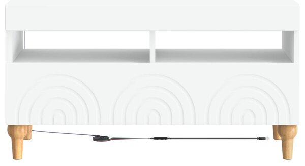 LED TV szekrény Fehér Szerelt Fa