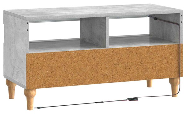 LED TV szekrény Betonszürke Szerelt Fa