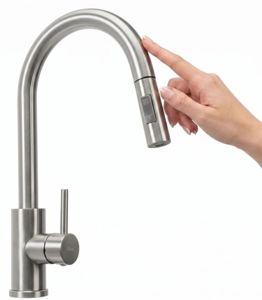Konyhai csaptelep Rea Fresh Touch Brush Nickel