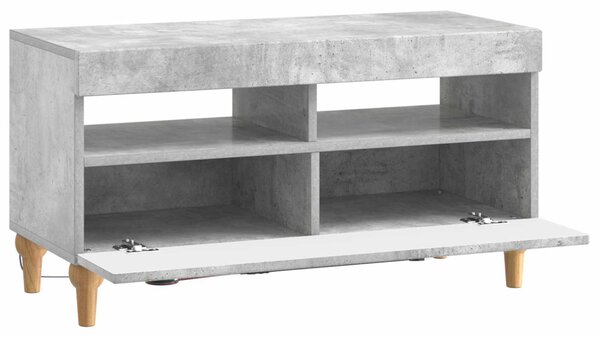 LED TV szekrény Betonszürke Szerelt Fa