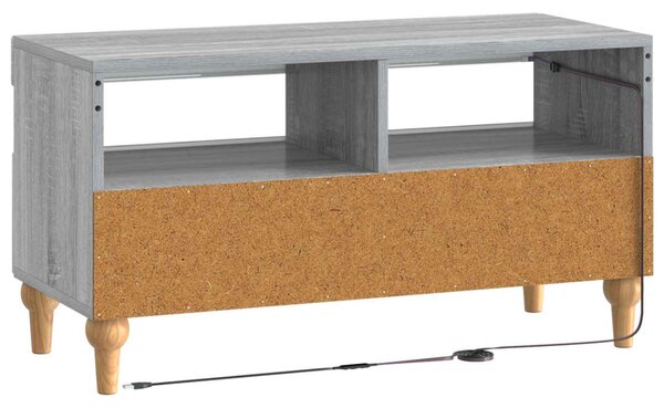 LED TV szekrény Szürke Sonoma Szerelt Fa